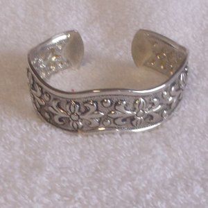 Bracelet cuff silver fleur de lis